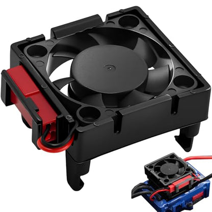 VXL-3s ESC Heat Sink Cooling Fan 28000RPM ESC Fan Heatsink for 1/8 1/10 RC Car Truck, Compatible with Traxxas Bandit/Slash/Stampede/Rustler 2WD/4X4 VXL-3s, Replace for #3340 Velineon(Black) - style: Black