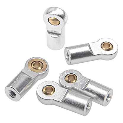 10Pcs ShareGoo M3 Tie Rod End Ball Head Holder Link 3mm Thread Ball Joint Compatible with Tamiya Redcat HSP Traxxas Axial SCX10 1/10 RC Car Truck Boat DIY Robot Airplane,L22mm (Silver)