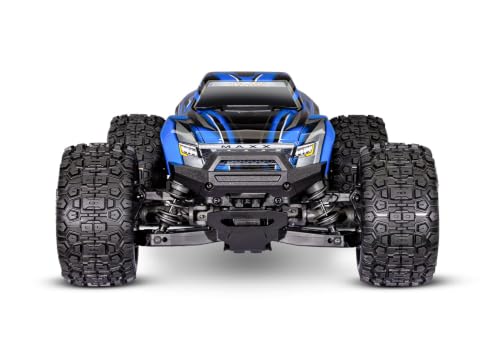 Traxxas Mini Maxx Brushless 4X4 Monster Truck (Blue) | Includes LiPo battery & 2-amp USB-C charger