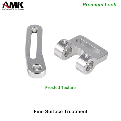 AMK Adjustable 1/10 Scale Bumper Mount Front Rear, Metal Bumper Set Complete for RC Crawler Body LCG Chassis Axial SCX10 II Element Enduro Gen7 Gen8 TRX6 TRX4 Upgrades (Silver) - color: Silver