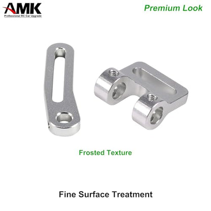 AMK Adjustable 1/10 Scale Bumper Mount Front Rear, Metal Bumper Set Complete for RC Crawler Body LCG Chassis Axial SCX10 II Element Enduro Gen7 Gen8 TRX6 TRX4 Upgrades (Silver) - color: Silver