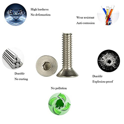 20-Piece Engine Dress up Kit: Aluminum Washers, Bolts & Rivet Nuts (Silver) - color: Silver