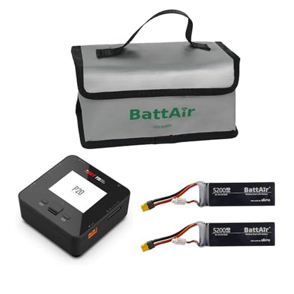 ISDT P20 Bundle: P20 DC 800W 35A Dual Channel Lipo Battery Charger & 3S 5200mAh 50C XT60 Smart Battery (2PCS)