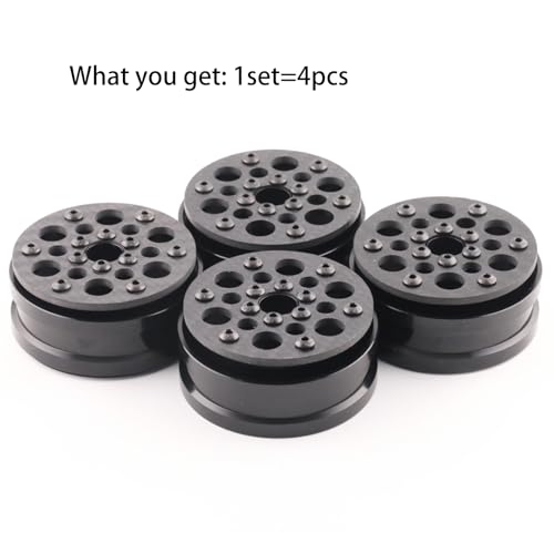 1.9" Aluminum Beadlock Wheel Rims 4PCS Carbon Fiber for 1/10 RC Crawler TRX4 Axial Capra SCX10 VS4-10 Gen8 Upgraded Carbon Fiber 1.9 Beadlock Wheel Rims - style: TXW-LG-C