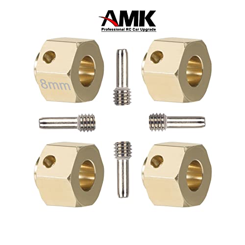 4pcs Brass Extended Wheel TRX4 Brass 8mm Wheel Hex Extended Adapter for RC Crawler TRX4 TRX-4 1/10 RC Hex Wheel Hubs Adapters (4pcs 8mm Wheel Hubs Adapters) - color: 4pcs 8mm Wheel Hubs Adapters