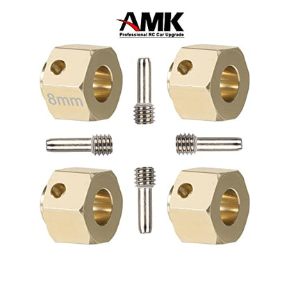 4pcs Brass Extended Wheel TRX4 Brass 8mm Wheel Hex Extended Adapter for RC Crawler TRX4 TRX-4 1/10 RC Hex Wheel Hubs Adapters (4pcs 8mm Wheel Hubs Adapters) - color: 4pcs 8mm Wheel Hubs Adapters