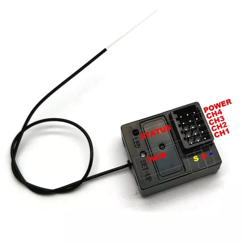 -for Dasmikro Sanwa FH3 FH4 Compatible 4 Channel Surface Receiver for Racing RC Car Parts - (Color: Silver)