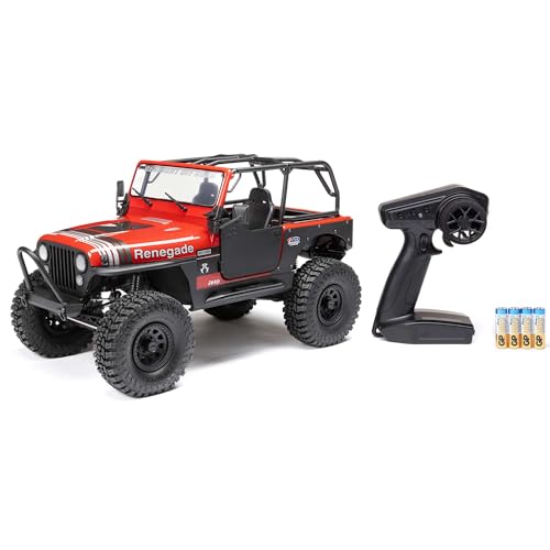 Axial RC Truck 1/10 SCX10 III Jeep CJ-7 4X4 RTR Brushed Rock Crawler, Red | Battery and Charger Not Included, AXI03008V2T1, Ready to Run - color: Red