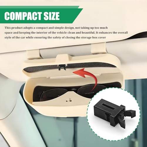 2PCS Sunglasses Glasses Holder Catch Latch, Car Sunglass Holder, Storage Box Lid Switch Overhead Console Roof Clip, Car Accessories Self Locking Switch Replacement for Most Car (2PCS) - color: 2PCS