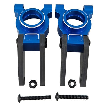 Aluminum Rear Axle Carrier Set for ARRMA 1/10 Gorgon 4X2 2WD (Blue) | Monster Truck,RC Car,CNC Machined,Heavy Duty,High Strength,Precision Fit,Wear Resistant,Durable,Replacement Parts - color: Blue