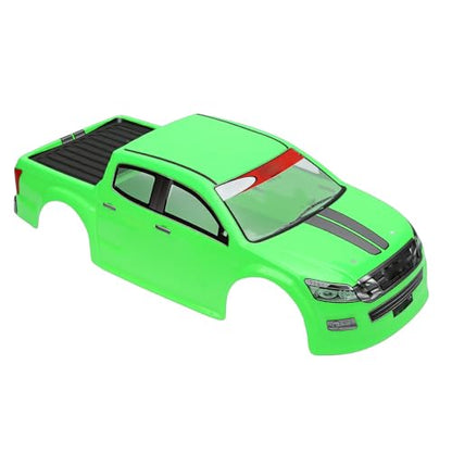 JTLB RC Truck Body Shell, Universal PVC 1/10 Scale Remote Control Car Body Shell with Clear Pattern Design, for 26cm Wheelbase RC Truck (Green) - color: Green