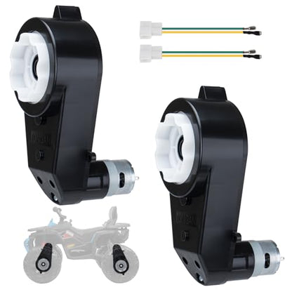 2Pcs 24V RS555 40000RPM 12V&18V&20V&24V Ride On Upgrade Motor Gearbox Power Wheels Electric Motor High Speed Engine Jeep Kid Trax Upgrade Replacement Parts