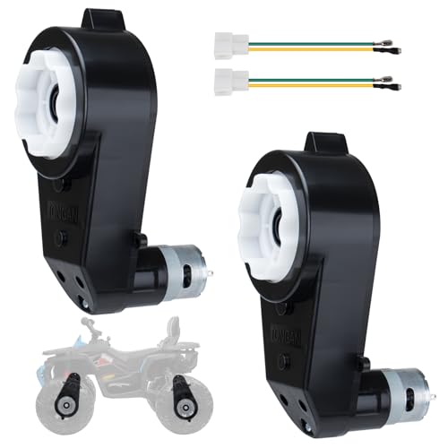 2Pcs 24V RS555 40000RPM 12V&18V&20V&24V Ride On Upgrade Motor Gearbox Power Wheels Electric Motor High Speed Engine Jeep Kid Trax Upgrade Replacement Parts