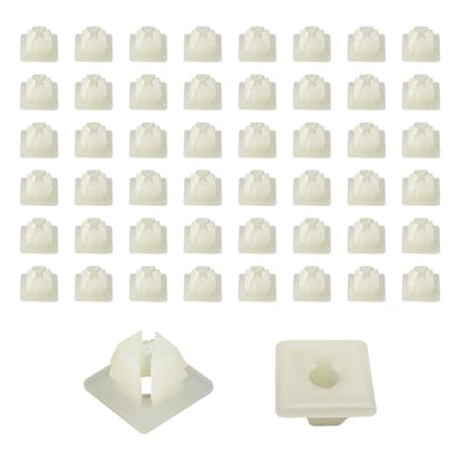 Povtii 50 PCS Nylon Screw Insert, Sturdy Nylon Screw Retainer for Mounting License Plate, Self-Tapping Nuts Insert Bracket Clip for Front & Back License Plates, Car Accessories - color: 50PCS