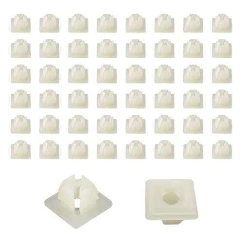 Povtii 50 PCS Nylon Screw Insert, Sturdy Nylon Screw Retainer for Mounting License Plate, Self-Tapping Nuts Insert Bracket Clip for Front & Back License Plates, Car Accessories - color: 50PCS