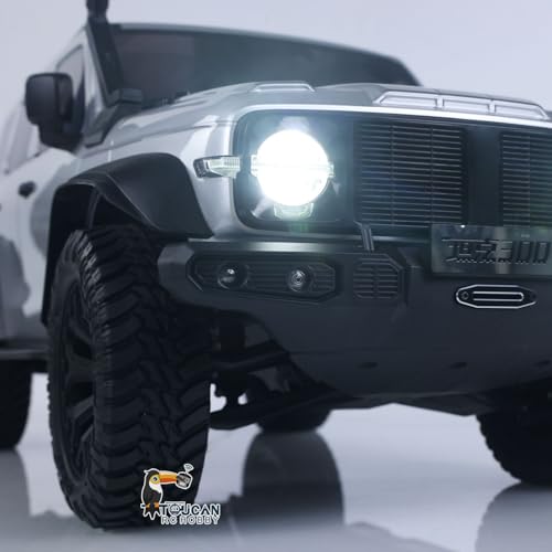 TOUCAN RC HOBBY Plastic 1/8 Tank300 Competitive Edition Remote Control Rock Crawler RC Off Road Car 80A ESC 775 Brushed Motor for Adult - color: Silver