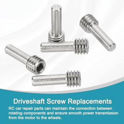 MECCANIXITY 5 Pack Driveshaft Screw Pins, M4x11x3mm Universal Stainless Steel Drive Shaft Screw Pins, RC Car Repair Parts for Electric Car/Truck Replacement - size: M4x11x3mm