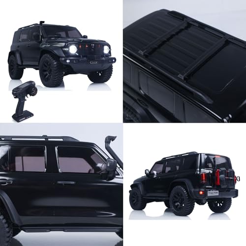 TOUCAN RC HOBBY 1/8 Tank300 Competitive Edition RC Rock Crawler 4WD 2WD Electric Car Remote Control Off Road Vehicle Axle Lock for Adult - color: Black