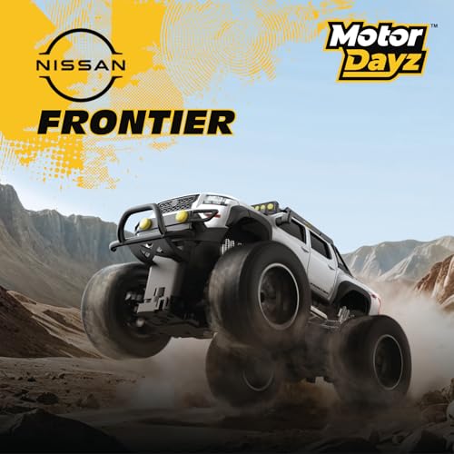 Nissan Frontier RC Truck – 1:16 Scale 4WD Remote Control Car, Officially Licensed Nissan Frontier, 2.4GHz Full-Function Control, USB Rechargeable, Ready to Run, White
