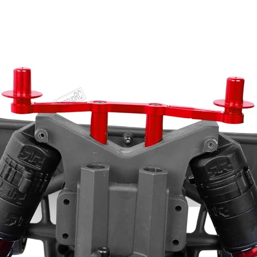 Aluminum Front Rear Body Posts Mount Shell Column Fixing Bracket Upgrades Part for 1/8 Mojave 4X4 4S BLX RC Car,Alloy Body Post Set Hops Up,Replaces ARA320740 Red - color: Red/Body Post Set