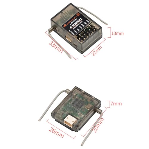 AR6200 DSM2 Receiver Satellite 6 Channel 2.4GHz Receiver Remote RC Receiver for Spektrum Spek Generic DX6i DSM2 Accessory