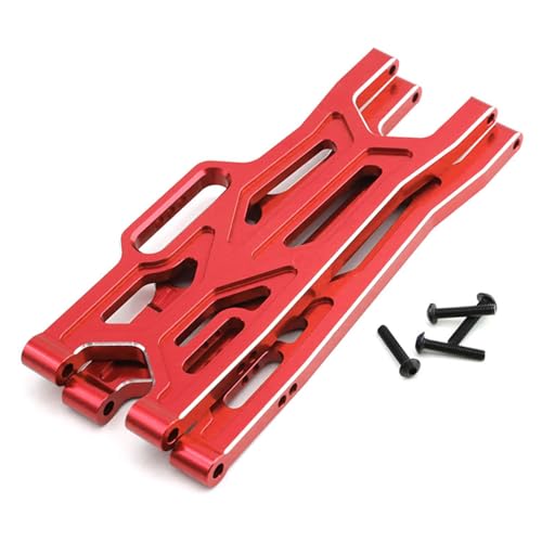 Aluminum Front Lower Suspension Arms Set Compatible for Arrma 1/10 Kraton/Outcast 4x4 4S V2 BLX RC Truck Upgrade Parts L/R Suspension Arms Swing Arm Replacement ARA330711 - color: red, size: Front Lower