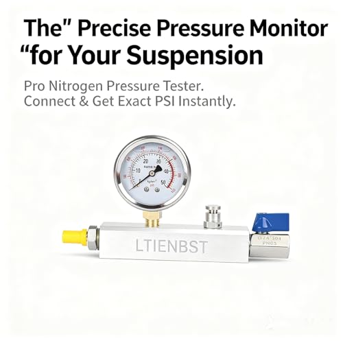 Nitrogen Regulator Shock Fill with 700Psi Nitrogen Gauge | Nitrogen Regulator Shock Fill No Loss Chuck Tool,Compatible with Kawasaki,Honda,Yamada,ATV, UTV's Shock with a Schrader Valve