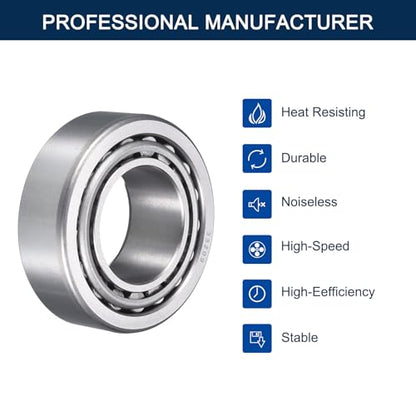 2 Pack 33209 Tapered Roller Bearing Cone and Cup Set | 45mm Bore 85mm OD 32mm Cup Width, Chrome Steel Taper Bearings Set, ABEC-3 - size: 33209