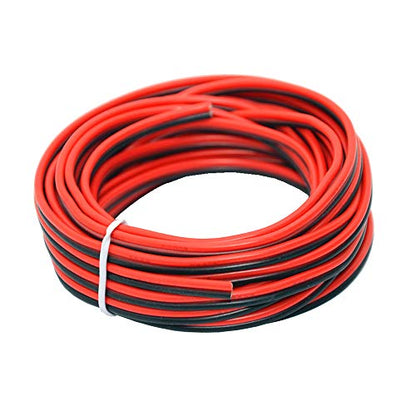 TUOFENG 18 AWG Silicone Electrical Wire 30 Feet | 15 ft Black and 15 ft Red, 2 Conductor Parallel Wire, Soft and Flexible, Tinned Copper Wire - size: 18 AWG 2 Parallel Wire 15ft