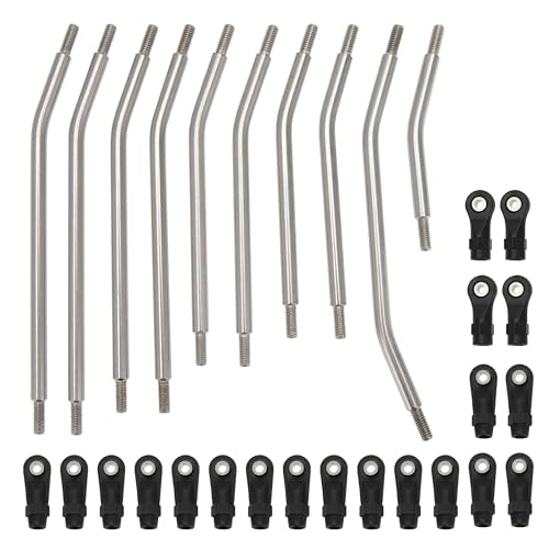 MEUS RACING SCX10 II Links Set 324mm Wheelbase for AXIAL SCX10 II 90046 90047 90035 Upgrade Parts 10pcs (324mm)