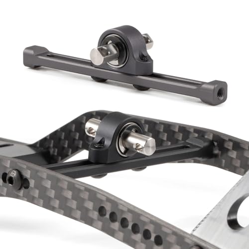 Aluminum Carrier Bearing Width Transfer Case 70mm Adjustable for 1/10 RC Crawler LCG Chassis Cheater Rigs 1.9 Shafty Comp Builds (Black) - color: Black