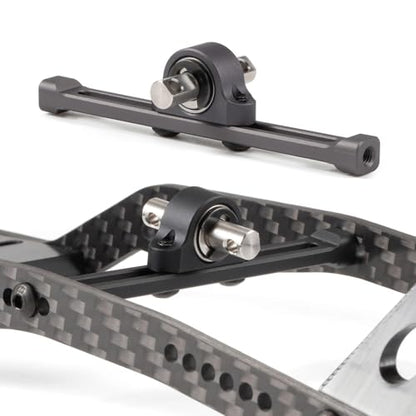 Aluminum Carrier Bearing Width Transfer Case 70mm Adjustable for 1/10 RC Crawler LCG Chassis Cheater Rigs 1.9 Shafty Comp Builds (Black) - color: Black