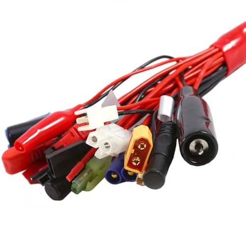 19-in-1 rc car Truck lipo Battery Charger Adapter - Compatible with Battery Charger, Tamiya, rc Cars, Boats - Multi Cable Converter for lipo and rc Battery Chargers