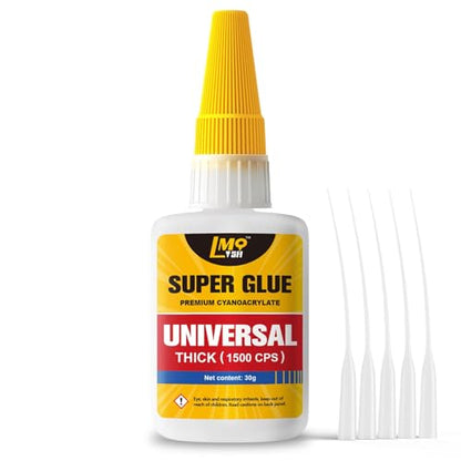 Thick Super Glue Gap Filling CA Glue for Wood Furniture Shoes Ceramic Plastic Glass Leather Metal Model, All Purpose Superglue for Woodworking, Crafts and Repairs, Clear Instant Cyanoacrylate Adhesive - size: 1oz, style: Thick