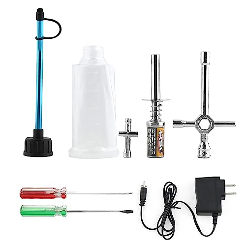 RC Nitro Starter Glow Plug Igniter with Charger Tools Fuel Bottle Combo for 1/8 1/10 RC Car Nitro Engine Power Redcat HSP (1800mAh) - style: 1800mAh