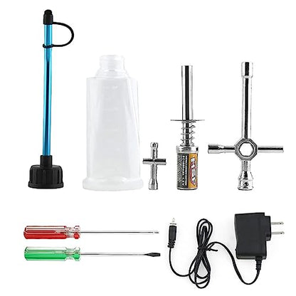 RC Nitro Starter Glow Plug Igniter with Charger Tools Fuel Bottle Combo for 1/8 1/10 RC Car Nitro Engine Power Redcat HSP (1800mAh) - style: 1800mAh