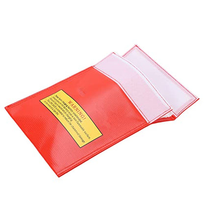 Fireproof Lipo Battery Storage Bag, Explosion Proof Safe Charging Pouch with Flame Retardant Fabric for Drone Aircraft RC Batteries