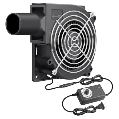 Wathai 120mm x 32mm Small Blower Fan 12V with AC 110V 120V Variable Speed | Dual Ball variable speed blower squirrel cage fan blower for waste oil burner BBQ Smoker DIY Cooling Projects - style: 12032 110V-240V