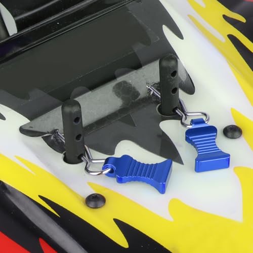 RC Car Body Clips with Pull Tab for 1/10 1/12 Scale Traxxas Axial Redcat Losi Tamiya HPI HSP RC Truck Crawler Buggy On Road Touring Racing, Set of 4 (Navy Blue) - color: Navy Blue