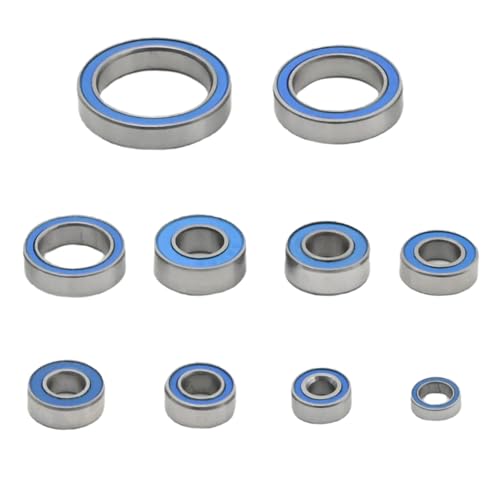 Hoypeyfiy 55Pcs TRX6 Metal Ball Bearings Kit, RC Car Bearing Kit Front and Rear Axle Carrier Kit, Rubber Sealed Wheel Bearings Set for 1/10 RC Crawler G63 6x6 Truck Upgrades