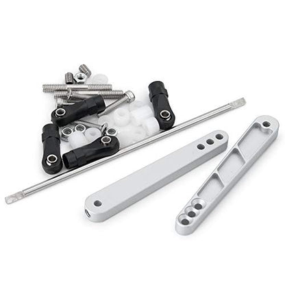 Alloy Metal Rear Sway Bar Anti-roll Set for 1/10th Rock Crawler Car Axial Wraith RR10/90048/90053,Yeti 90025 (Silver) - color: Silver
