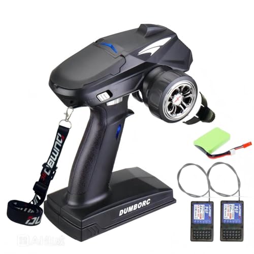 Dumborc X4 Rc Remote Transmitter with P6F Receiver 2.4Ghz 4 Channle RC Radio Control with 2 Receivers for Rc Vehicle Cars Boats Tanks Models