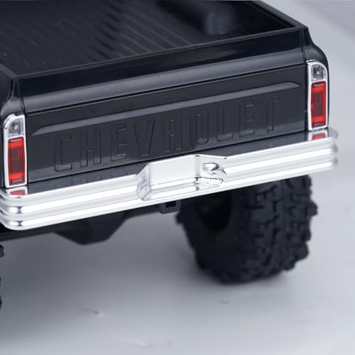 DJX Aluminum SCX30 Front & Rear Bumper for 1/30 Axial SCX30 Chevrolet K10 RC Crawler Car Upgrades (Silver)
