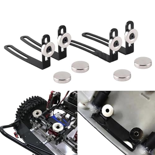 RC Crawlers Components For Axial For SCX10 90046 D90 RC Car Shell Body Mount Metal L-Bracket With Magnet 1:10 RC Crawler Car Parts Replacement Accessories