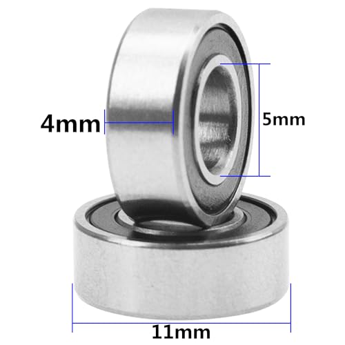 36Pcs ShareGoo RC Rubber Sealed Ball Bearings Kit 5x8x2.5mm 5x11x4mm Compatible with Tamiya Squash Van GF-02 4WD 1/10 RC Car Upgrade Parts
