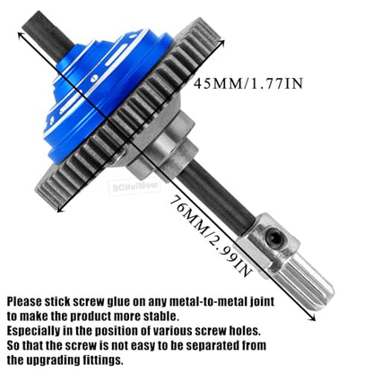 RC 54T Center Diff Gear Upgrades Part for 1/10 Slash 4x4,Slash 4x4 VXL,Rustler 4x4,Rustler 4x4 VXL,Stampede 4x4,Stampede 4x4 VXL,Hoss 4x4 VXL,Metal 54T Gear Slipper Clutch,Navy Blue - color: Navy Blue(1pcs)