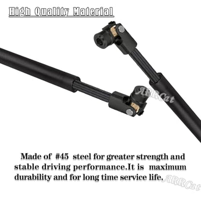 RC Crawler Drive Shaft 94-125MM Upgrades for 1/10 SCX10 2 Red cat D90 Gen7/Pro Rc 4WD GEN8 SCX10-II,Steel #45 Universal Driveshaft,Metal Axles Part Hop-Ups,Black (94-125MM & 116-170MM) - size: 94-125MM & 116-170MM (More Power)
