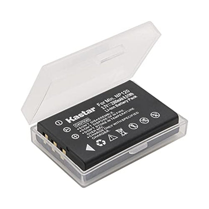 Kastar 2-Pack Battery and LTD2 USB Charger Replacement for Fujifilm NP-120, NP-120B, FNP120, Toshiba NP-120, PX1657, PENTAX D-LI7, RICOH DB-43, CONTAX BP-1500S, KYOCER BP-1500S Battery - size: 1 Charger + 2 Batteries