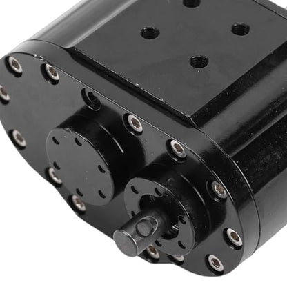 Dual Speed Transmission Case for 1/10 Scale RC Crawler, Alloy 2 Speeds Gearbox Replacement Compatible with SCX10 D90 for Enhanced Performance