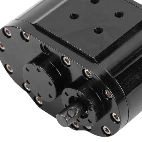 Dual Speed Transmission Case for 1/10 Scale RC Crawler, Alloy 2 Speeds Gearbox Replacement Compatible with SCX10 D90 for Enhanced Performance